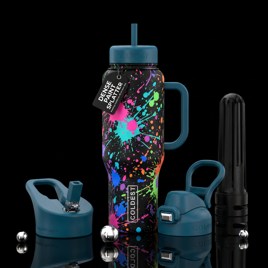 Paint Splatters water bottle design