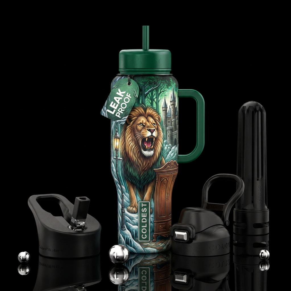 The Lion, The Witch and The Wardrobe water bottle design