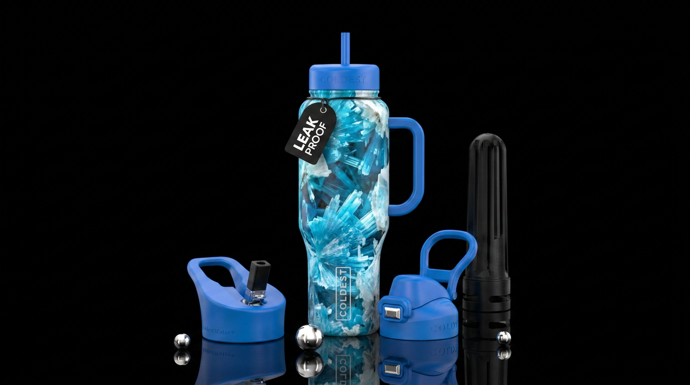 Hemimorphite water bottle design