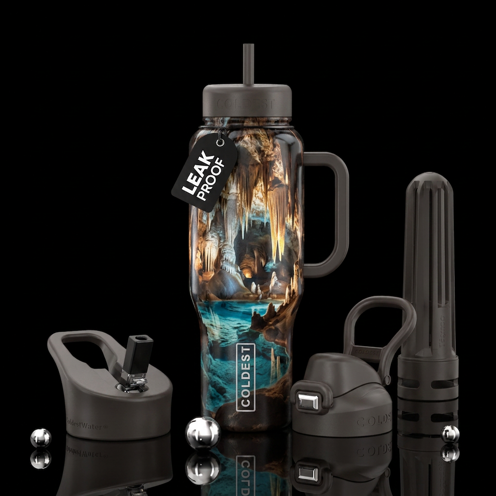 Amazingly Beautiful Underground Caverns water bottle design