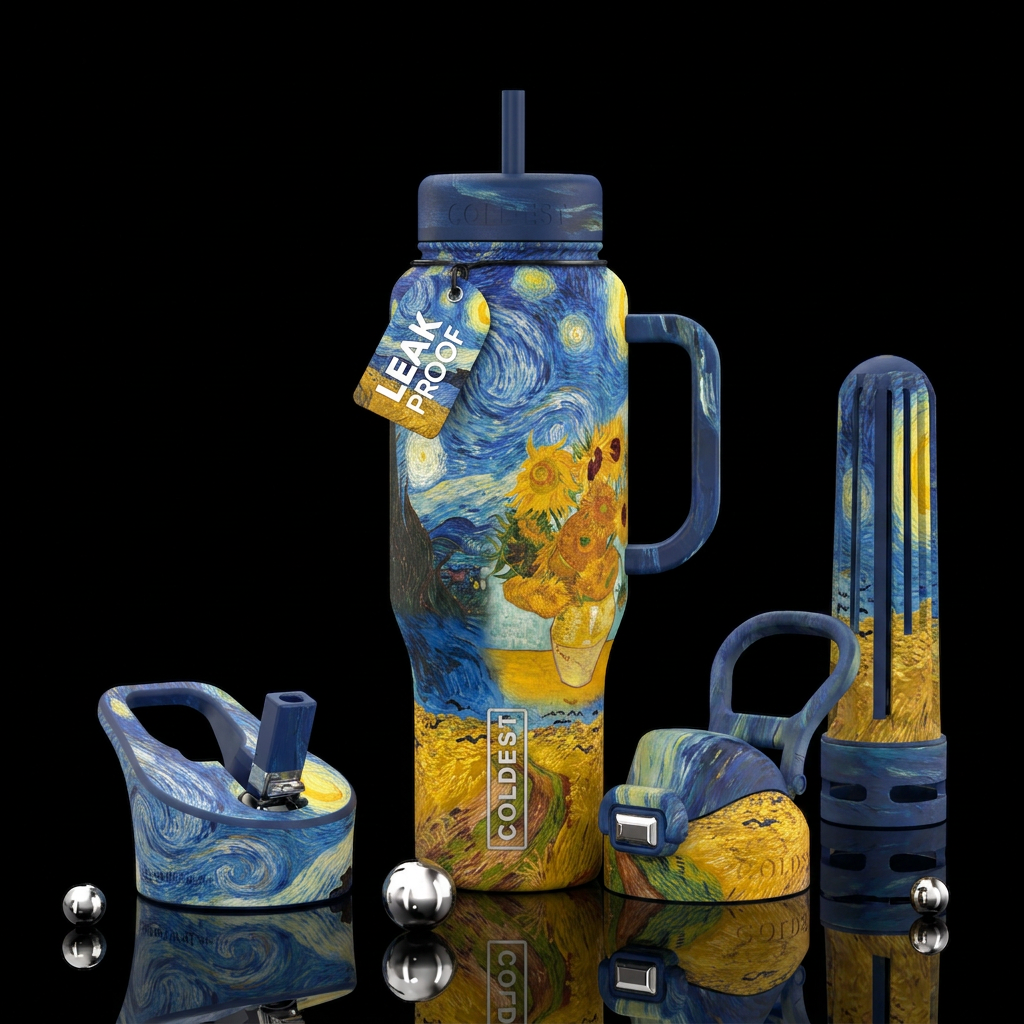 Art Gallery - Van Gogh Paintings water bottle design