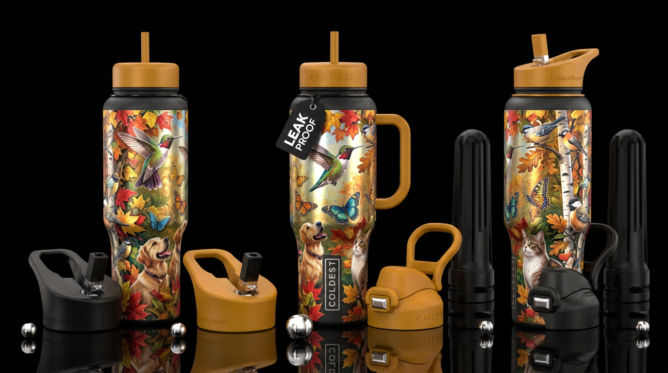 Fall Fun water bottle design