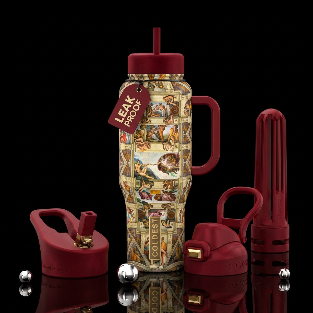Michelangelo's Sistine Chapel water bottle design