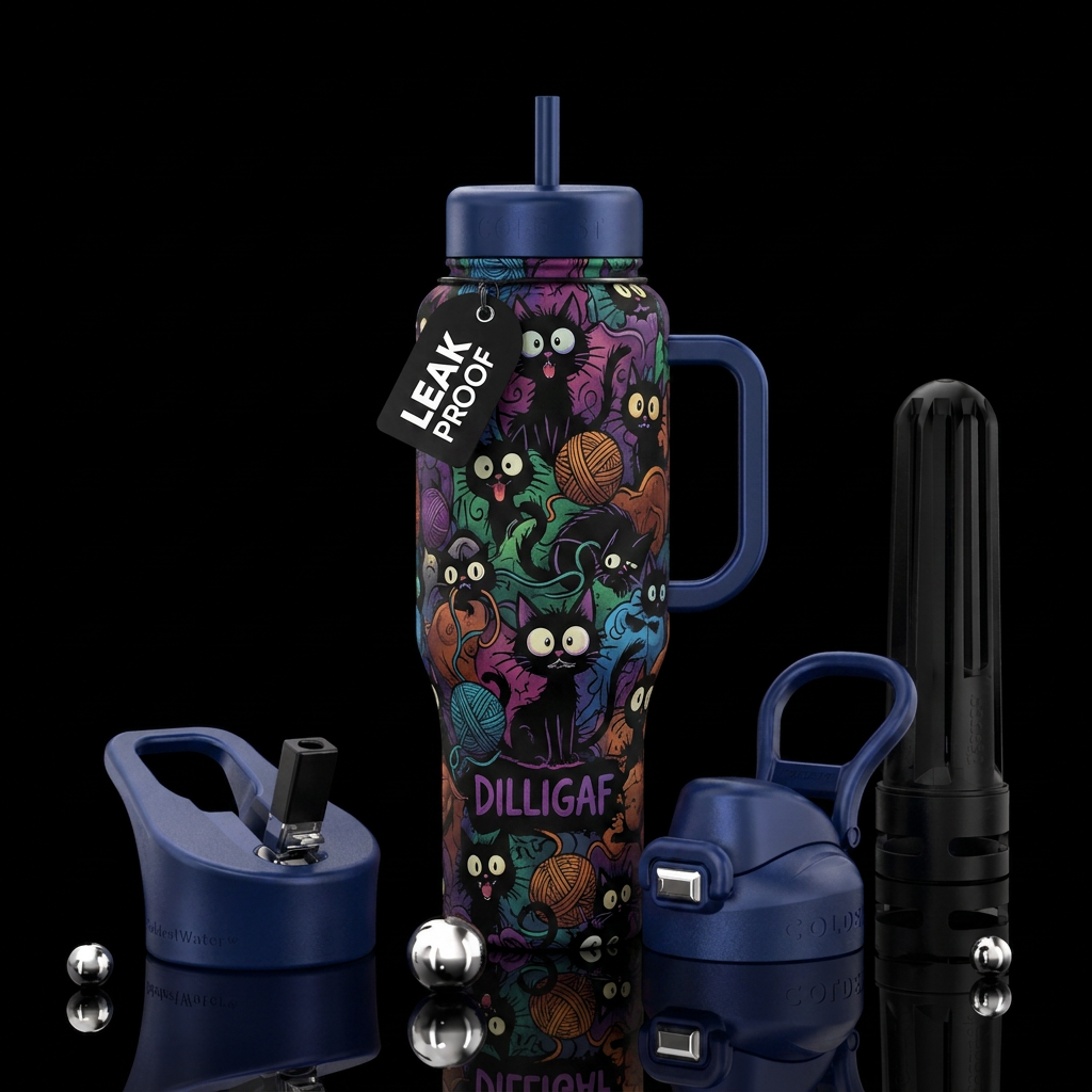 DILLIGAF water bottle design