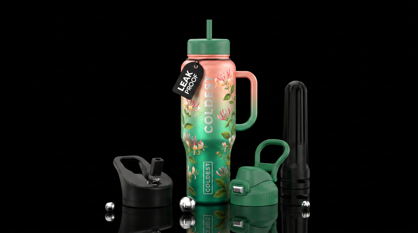 Honeysuckle water bottle design