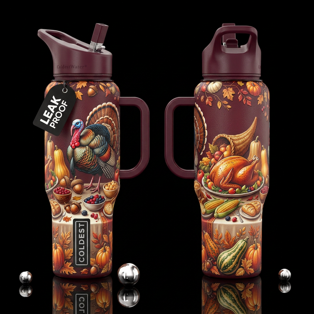 Thanksgiving Dinner w/ special guest water bottle design