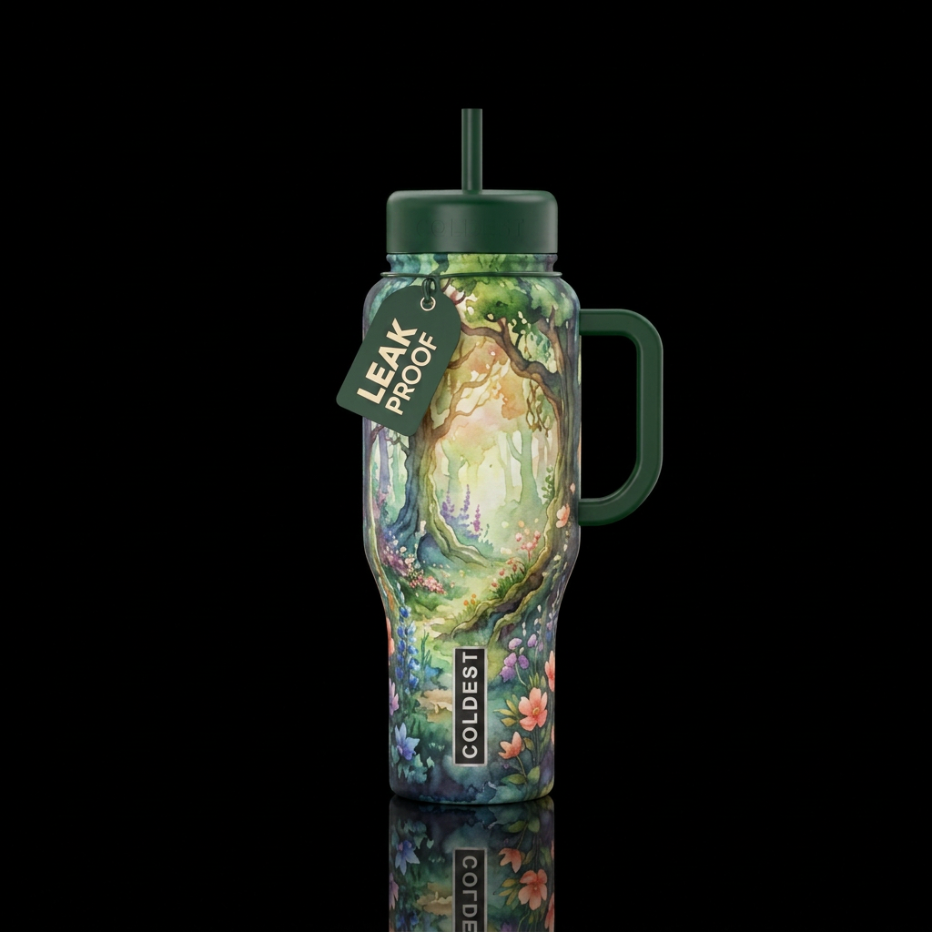 Watercolor Forest I water bottle design
