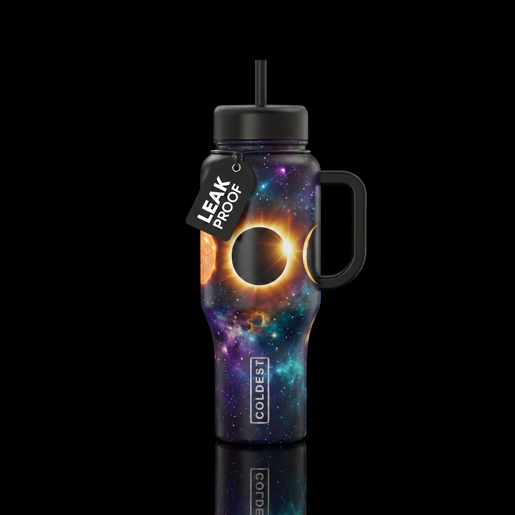 Total Solar Eclipse water bottle design
