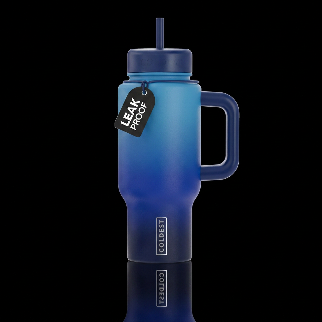 Shades of Blue water bottle design
