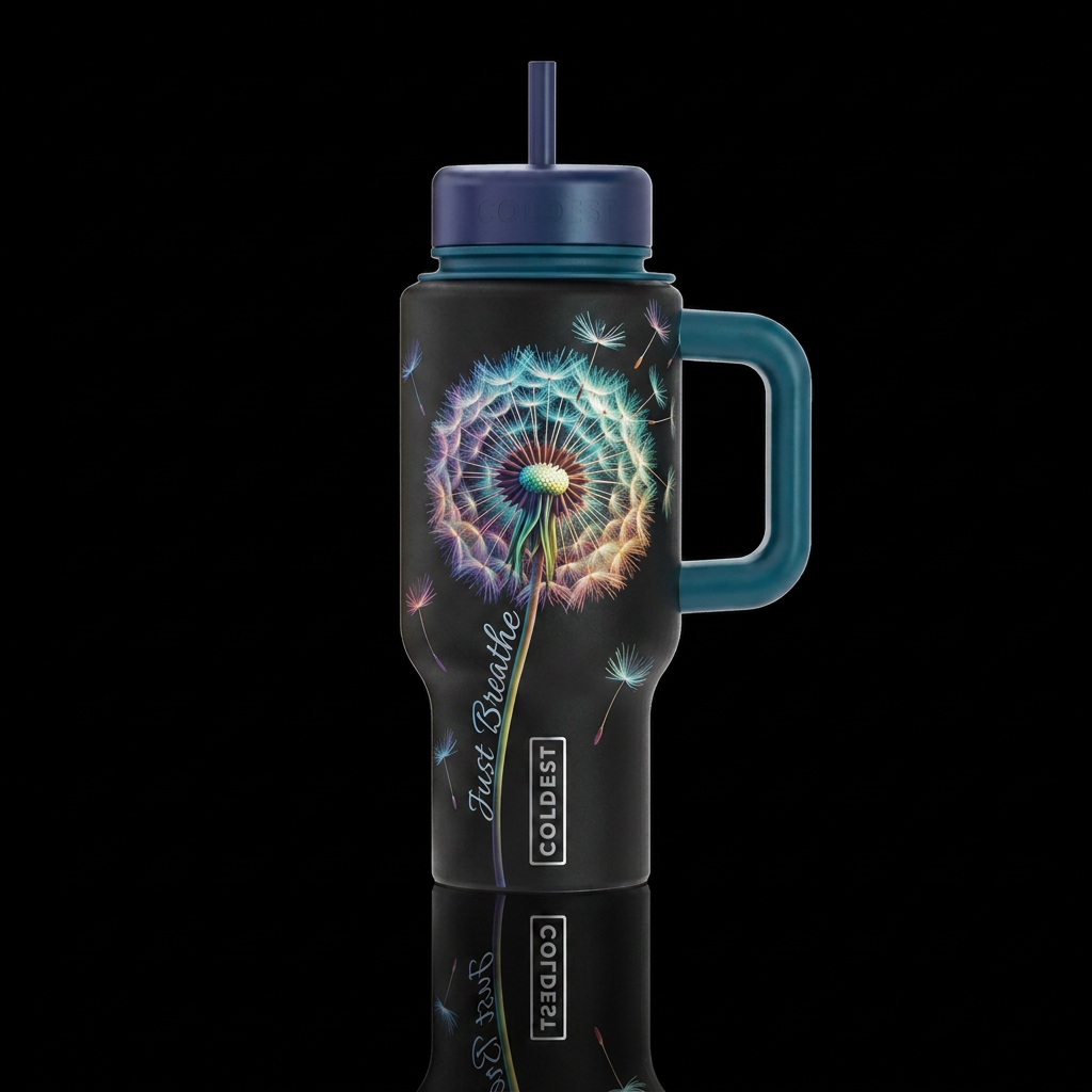 Just Breathe water bottle design