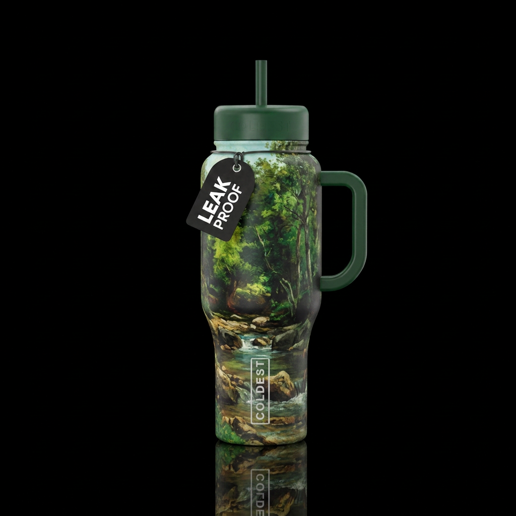 Gustave Courbet: The Stream water bottle design