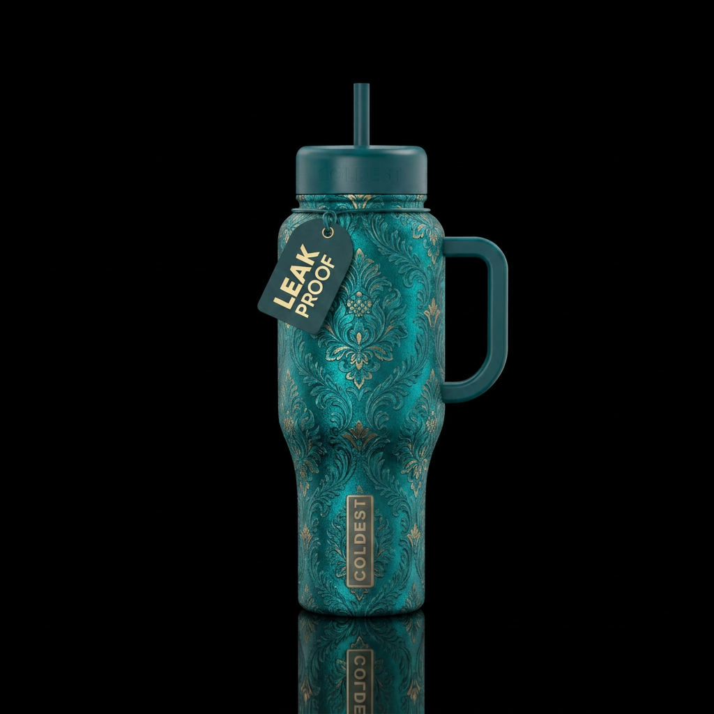 Teal Bottle water bottle design