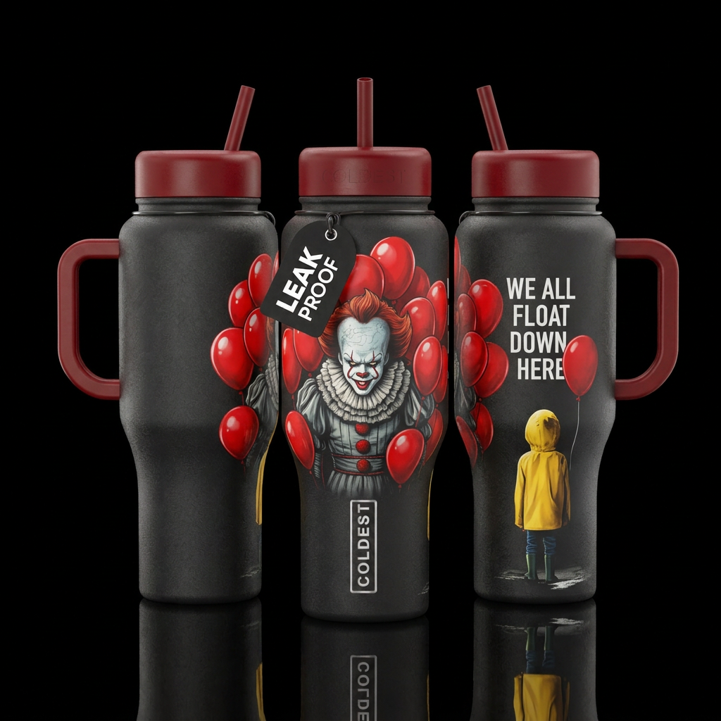 Pennywise II water bottle design