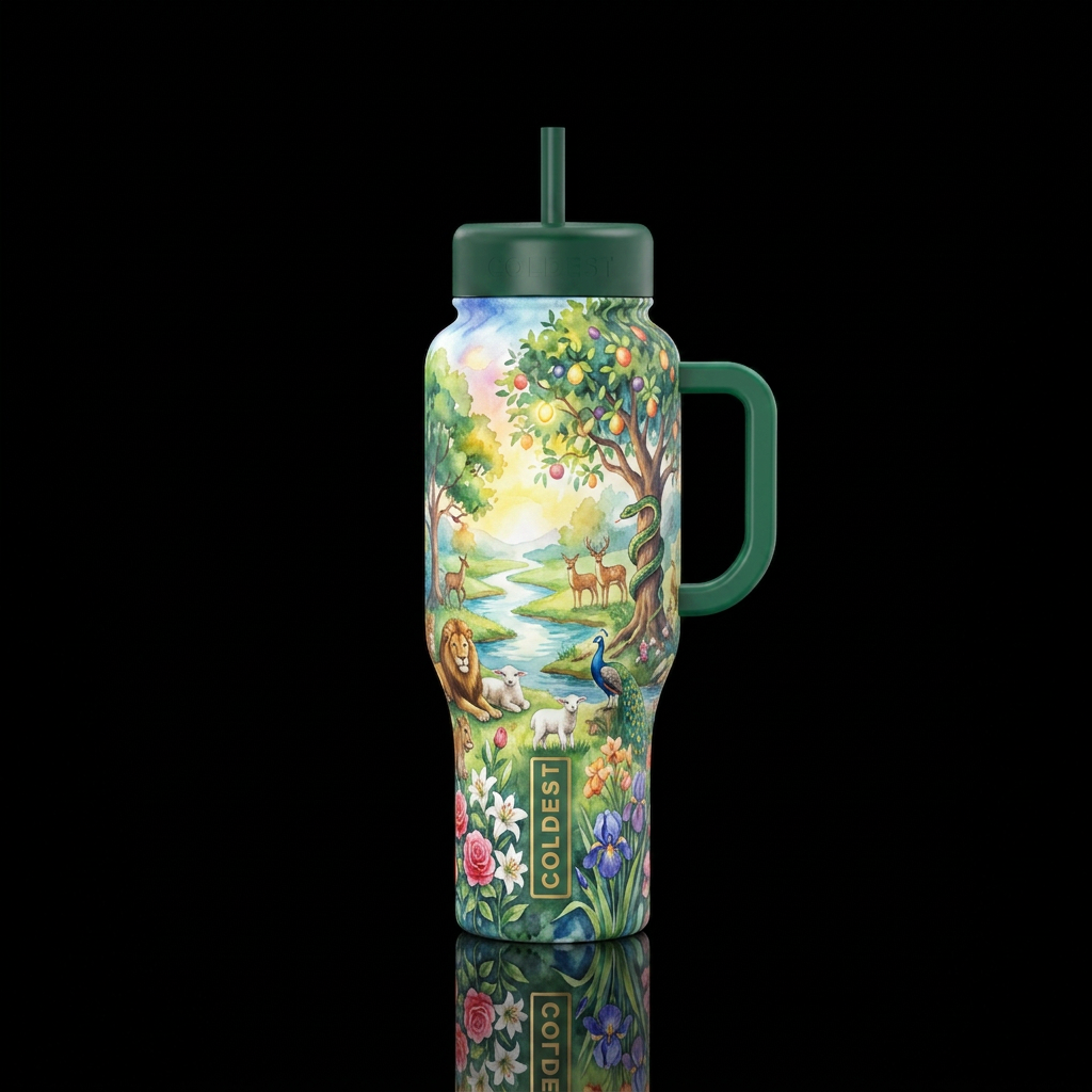 Garden of Eden water bottle design