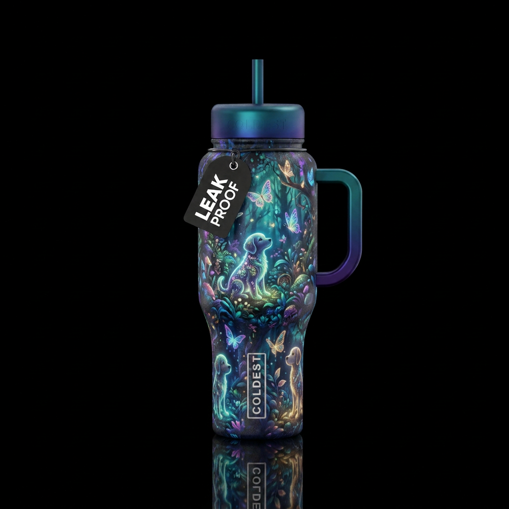 Enchanted Forest water bottle design