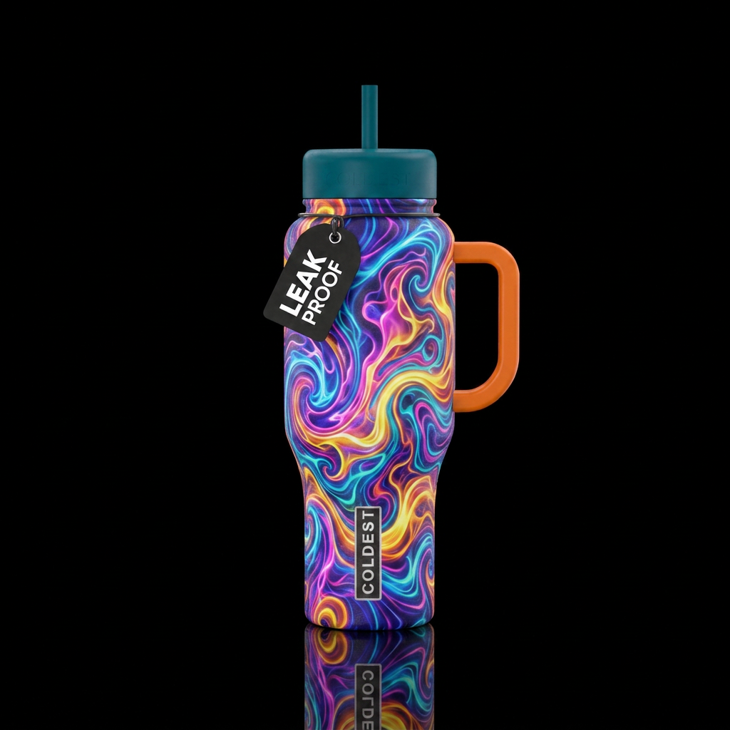 Psychedelic Plasma water bottle design