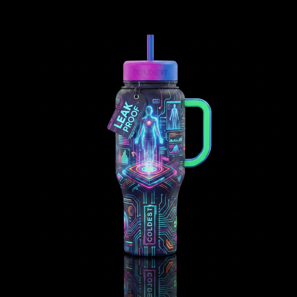 Ghost in the Machine water bottle design
