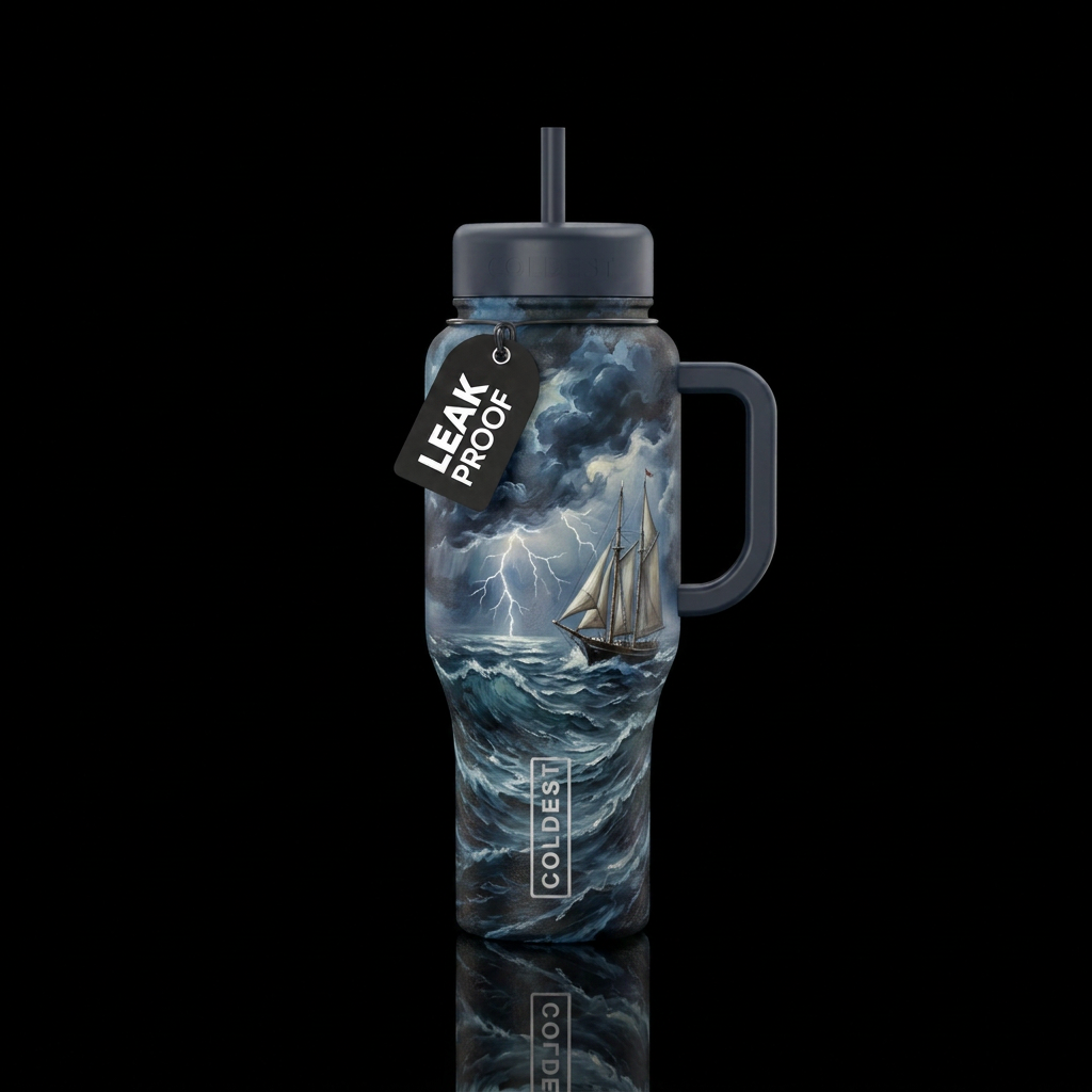 Stormy Seas water bottle design