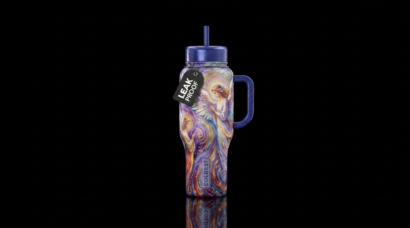 Angels II water bottle design