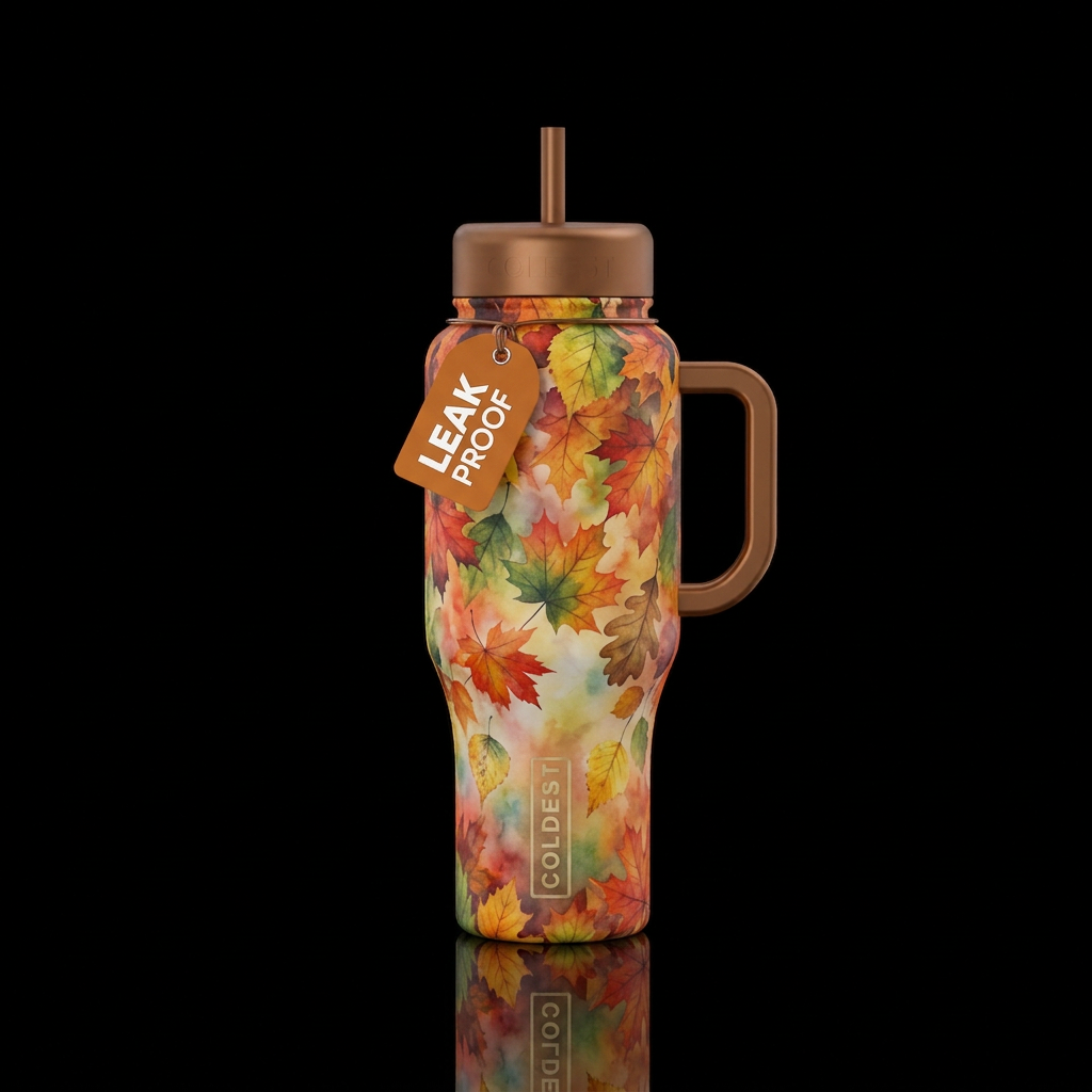 Autumn Leaves II water bottle design