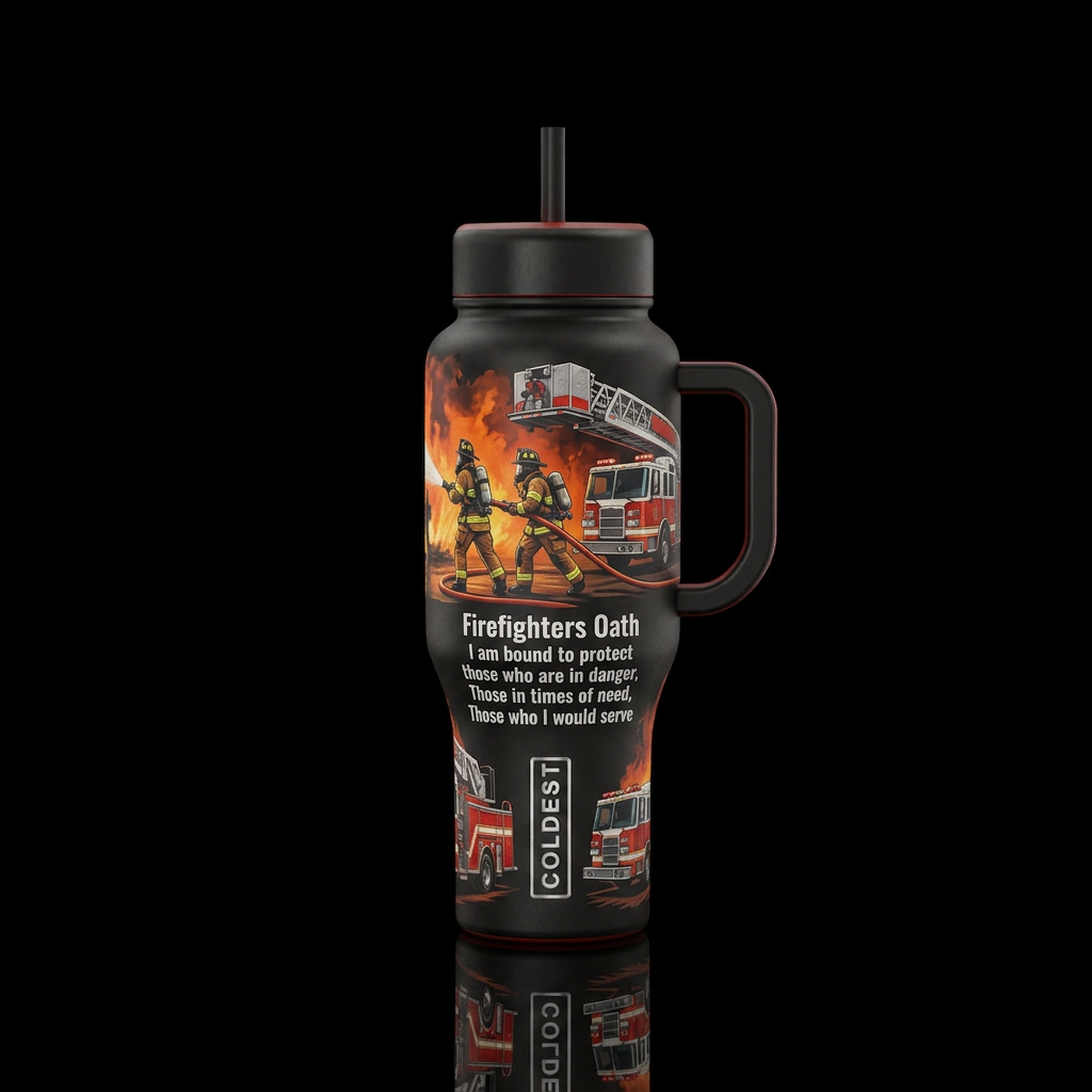 Firefighters Oath water bottle design