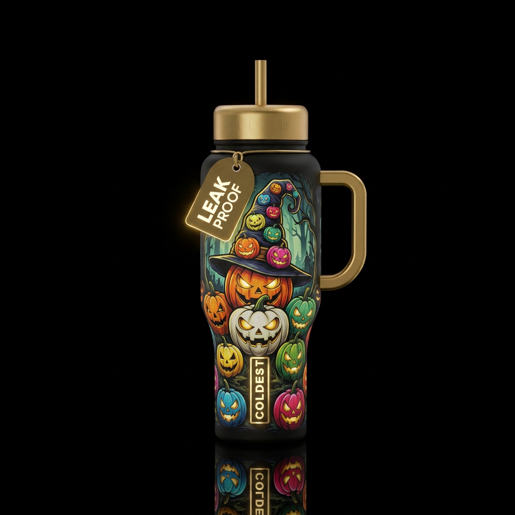 Killer Poison Pumpkins water bottle design