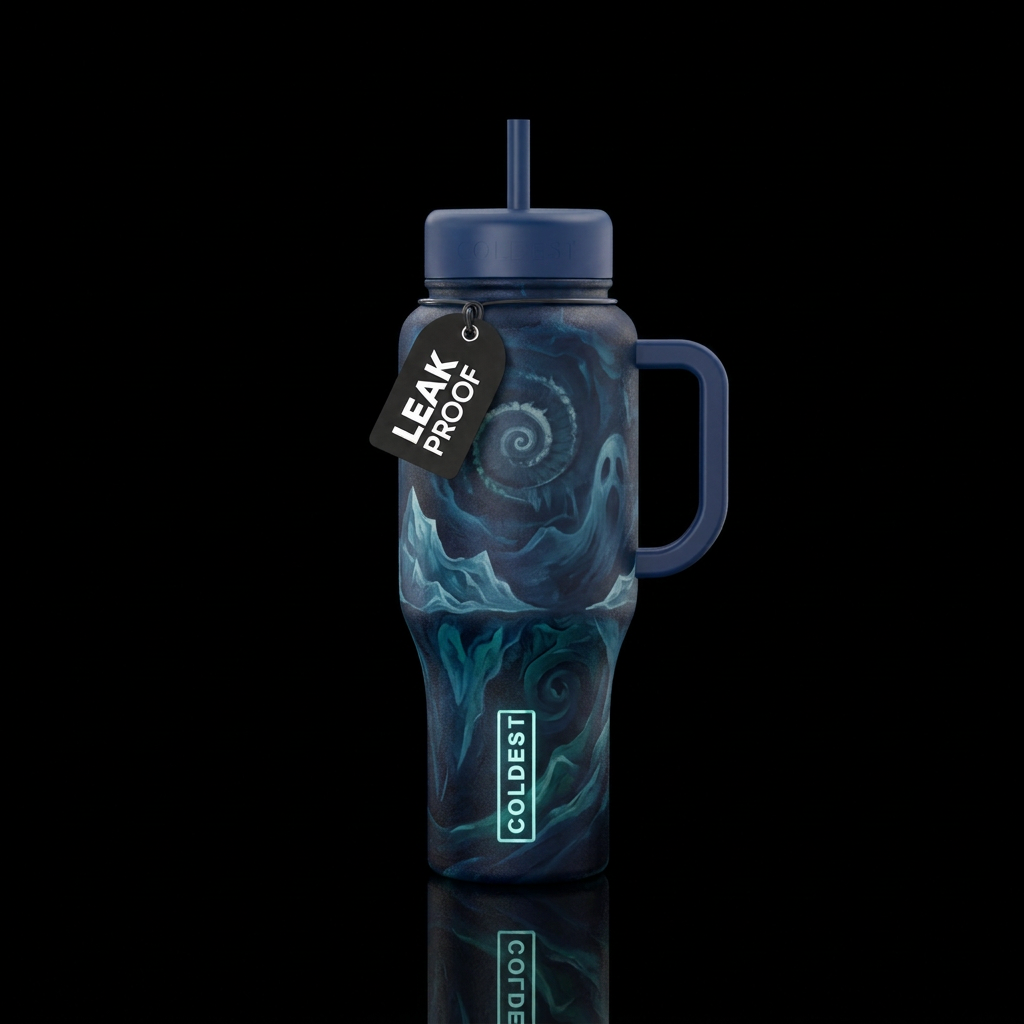 Haunted Time Tunnel water bottle design