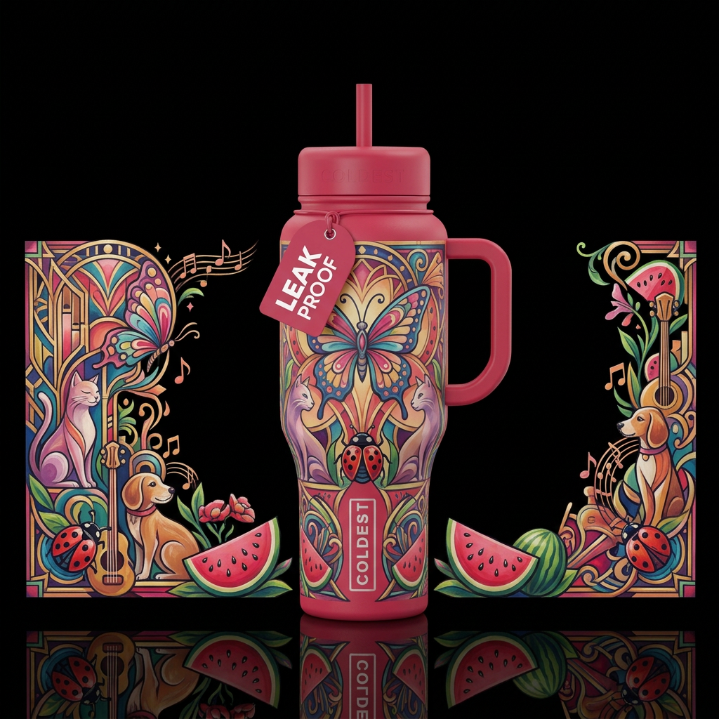 Summer Memories water bottle design