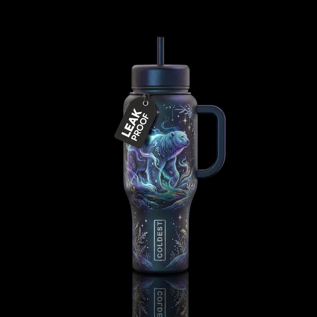 Polar Bear water bottle design