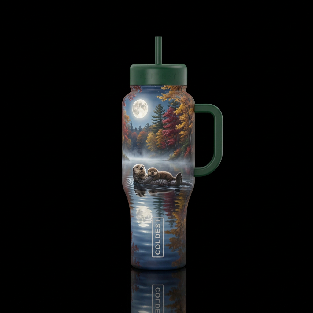 Odessa & Ollie Otter water bottle design