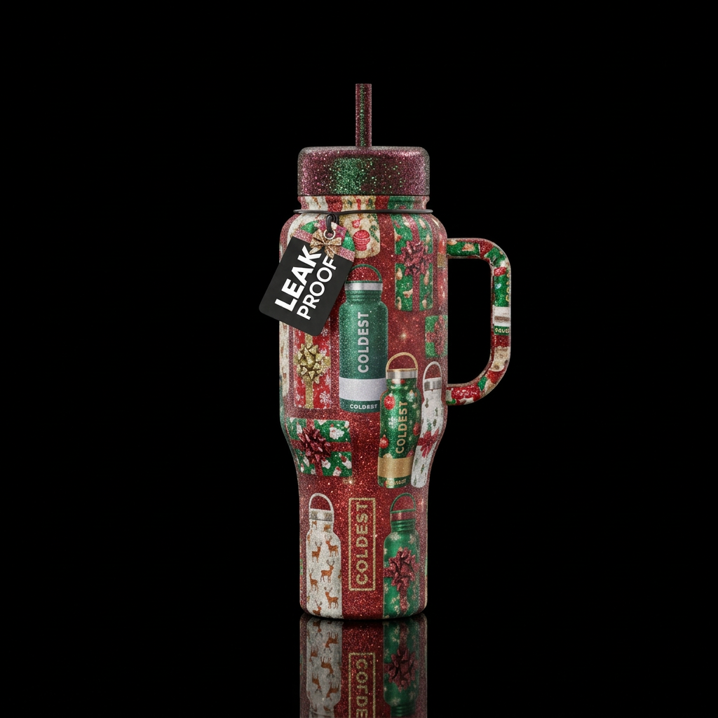 Coldest Christmas III water bottle design