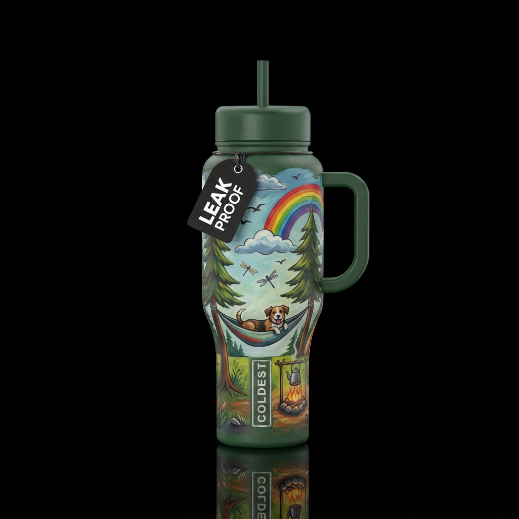 Camping water bottle design