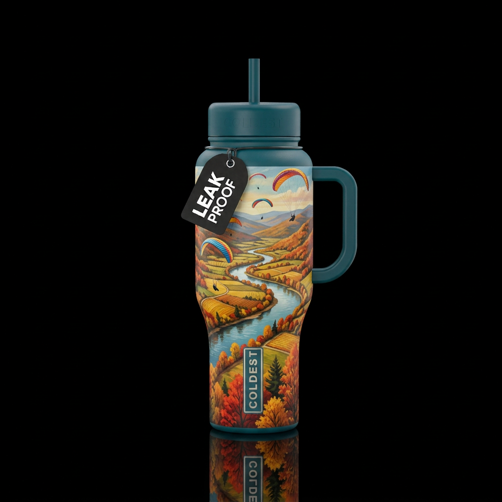 Skydiving water bottle design