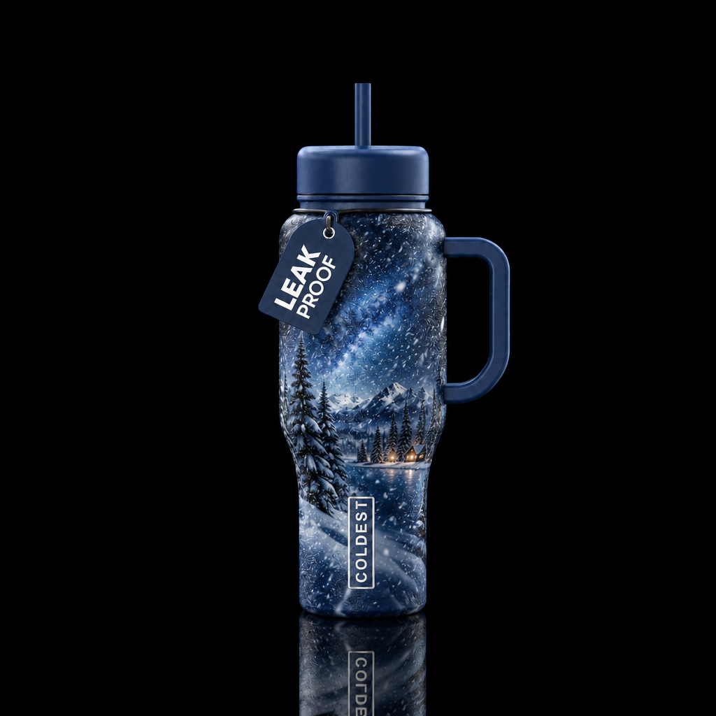Cold Winter's Night water bottle design