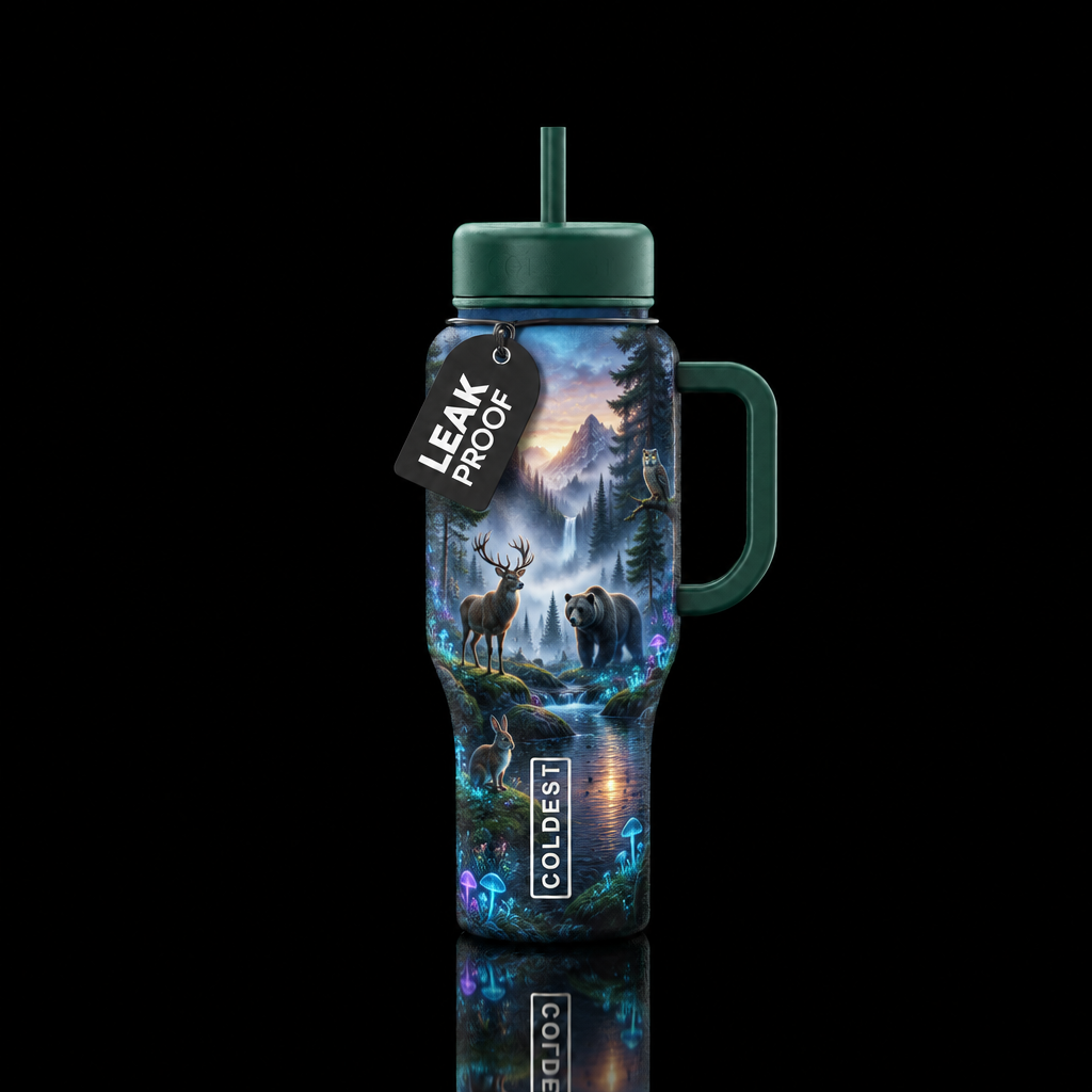 Woodland Wildlife water bottle design