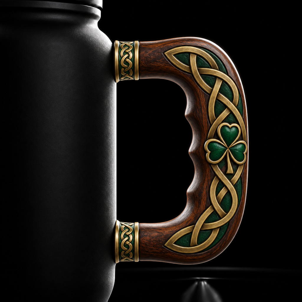 Infinity Knot and Shamrock water bottle design