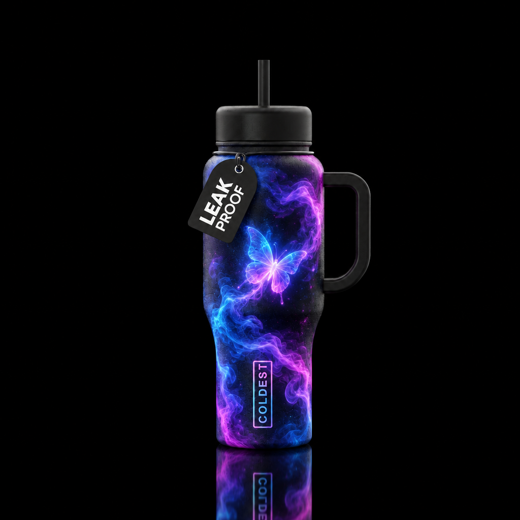 Glowie Butterfly water bottle design