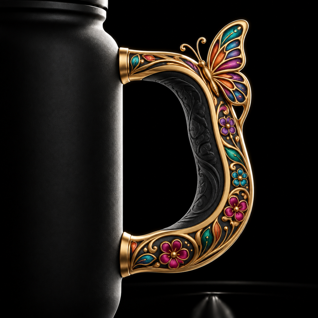 Paisley Butterfly water bottle design