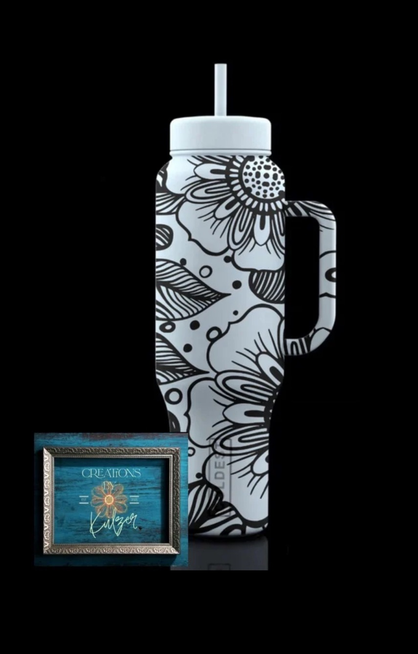 Sweet floral water bottle design