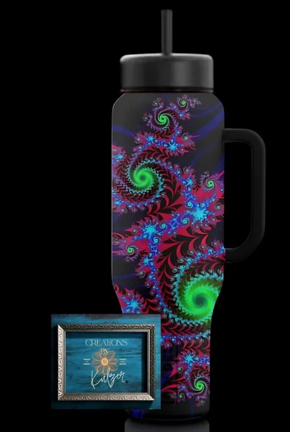 Groovy water bottle design