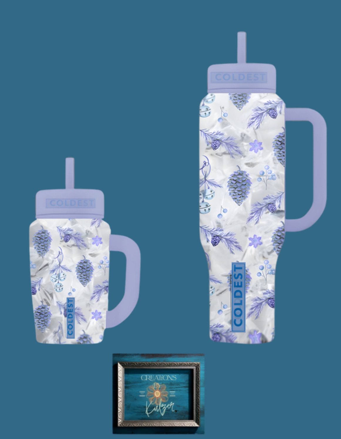 Lavender Whisperers water bottle design