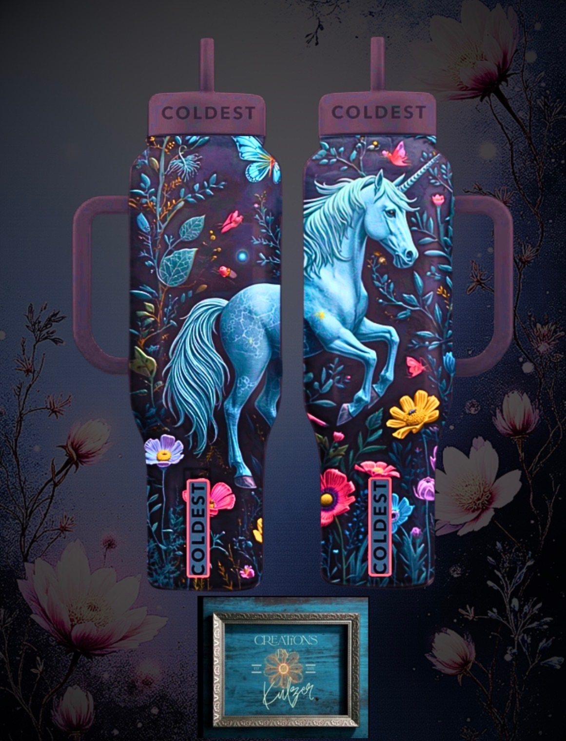 Majestic water bottle design