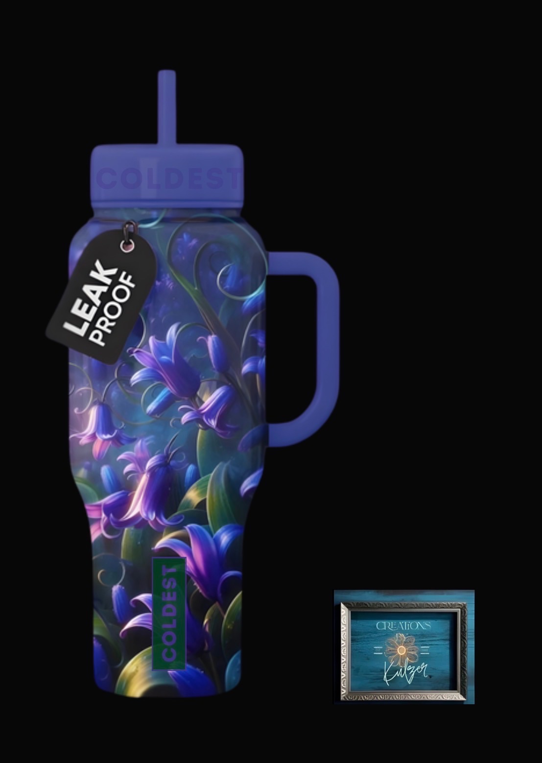 Bluebell Garden water bottle design