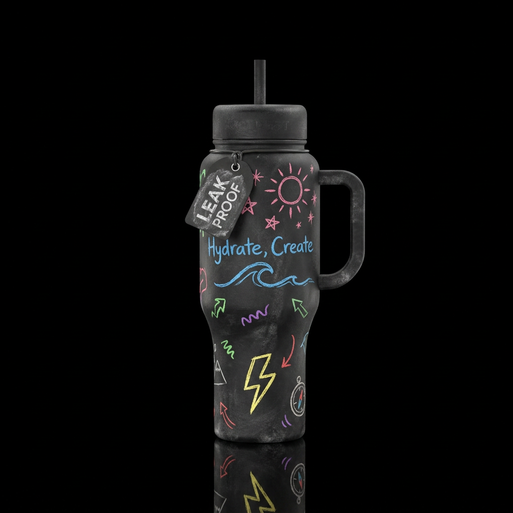 Chalkboard Bottle water bottle design