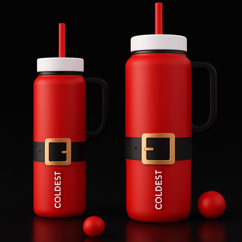 Ho Ho Ho water bottle design
