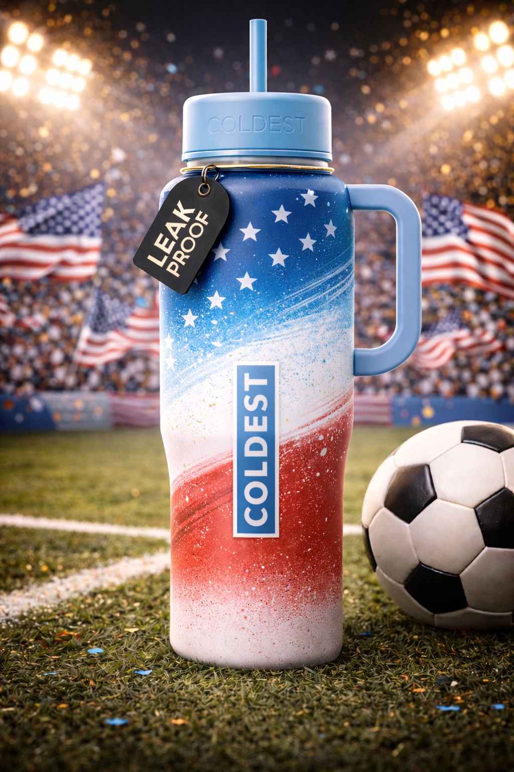 Laura USA World Cup water bottle design