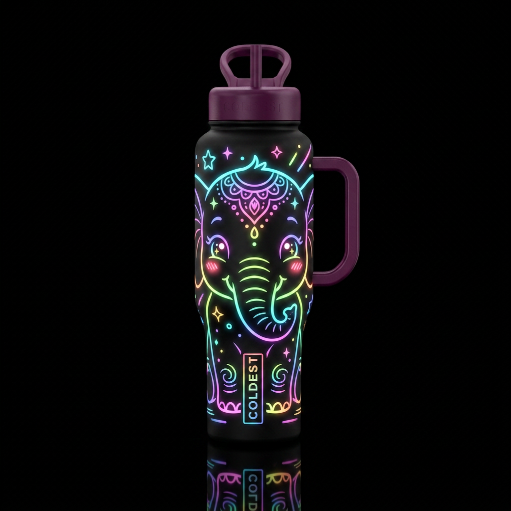 Cutie elephant water bottle design