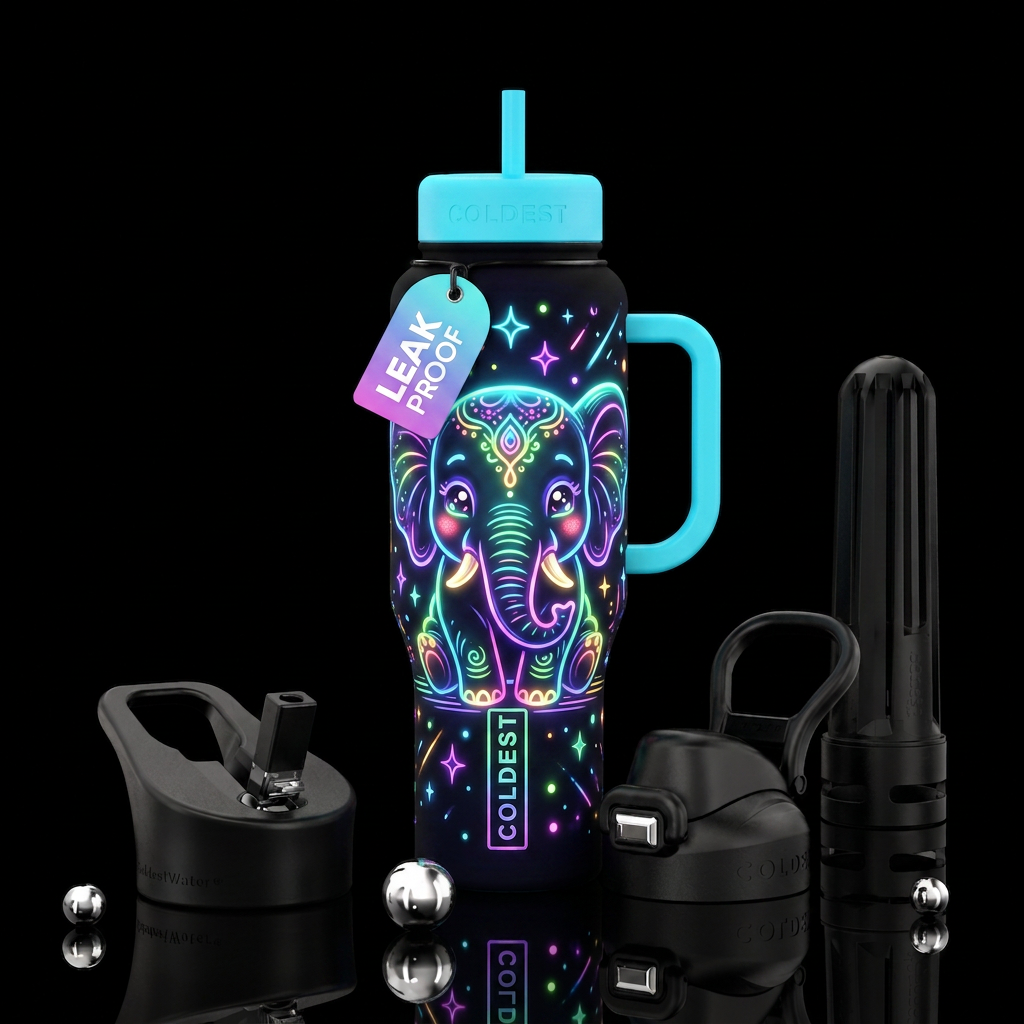 Cutie elephant too water bottle design