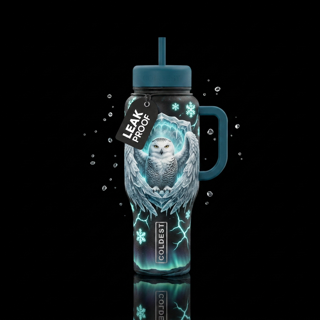 Winter Guardian water bottle design