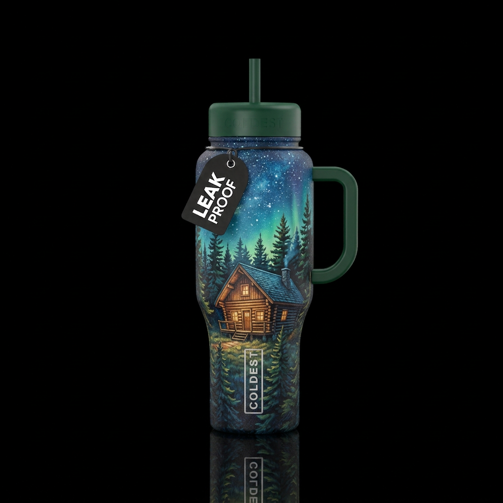 Cabin In The Woods water bottle design